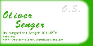 oliver senger business card